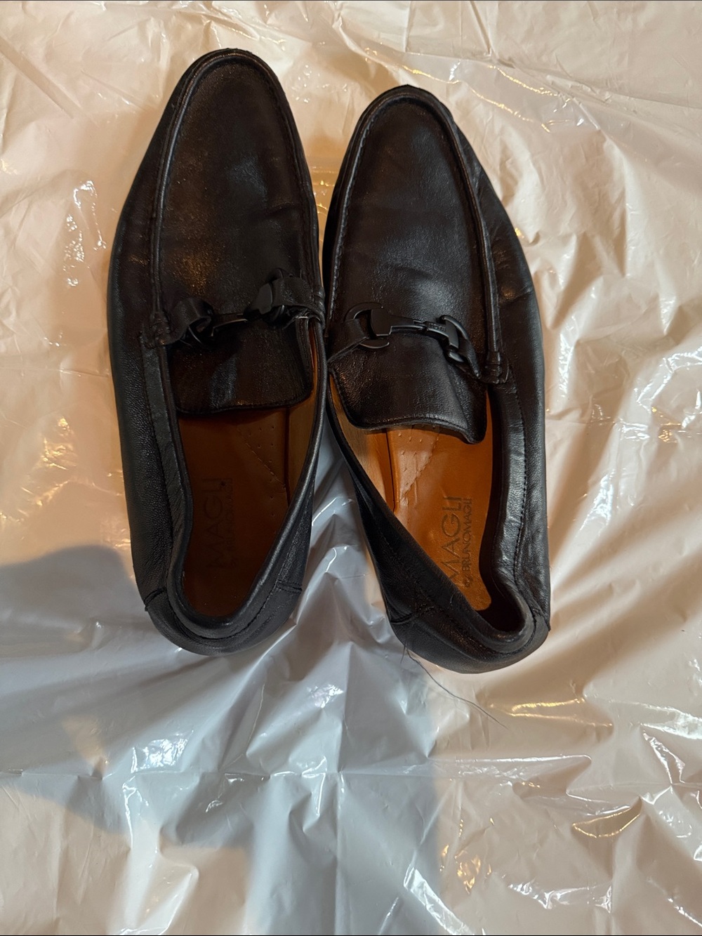 Men's Black Leather Bit Loafers
